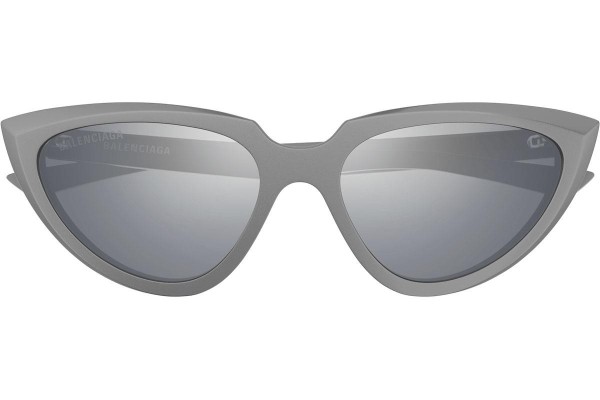 Okulary przeciwsłoneczne Balenciaga BB0182S 004 Kocie oczy Srebrne
