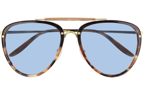 Okulary przeciwsłoneczne Gucci GG0672S 004 Pilotki (Aviator) Havana