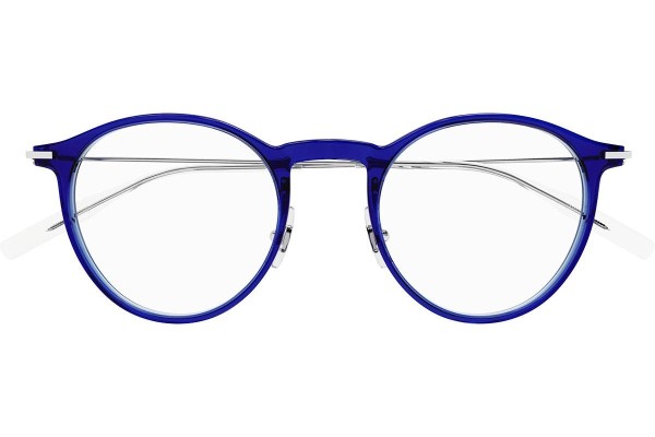 Okulary korekcyjne Mont Blanc MB0099O 006 Okrągłe Niebieskie