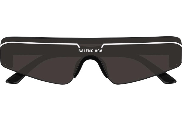 Okulary przeciwsłoneczne Balenciaga BB0003S 001 Pojedyncze | Shield Czarne