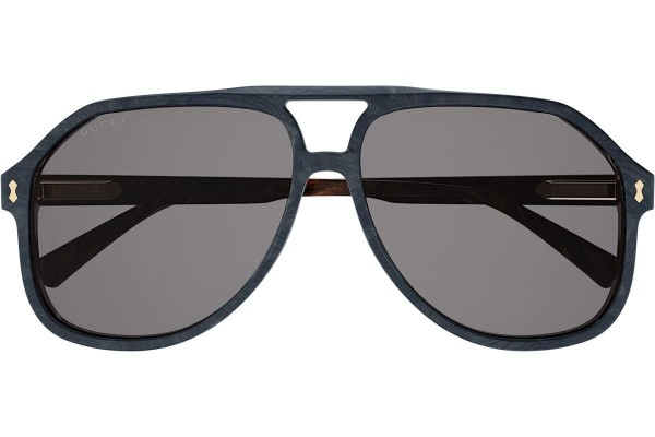 Okulary przeciwsłoneczne Gucci GG1042S 003 Pilotki (Aviator) Niebieskie