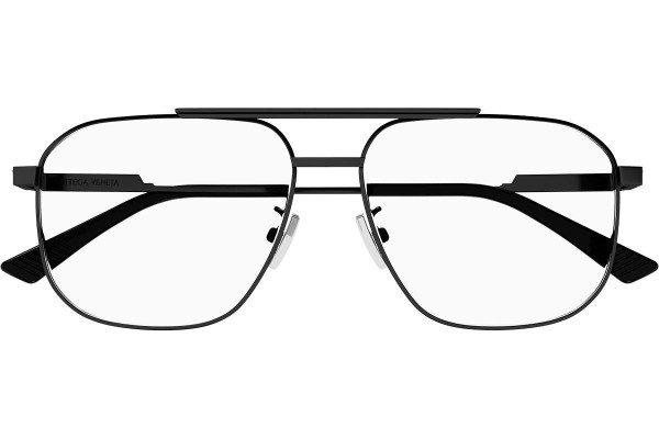 Okulary korekcyjne Bottega Veneta BV1159O 001 Pilotki (Aviator) Czarne