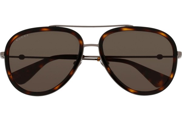 Okulary przeciwsłoneczne Gucci GG0062S 002 Pilotki (Aviator) Havana