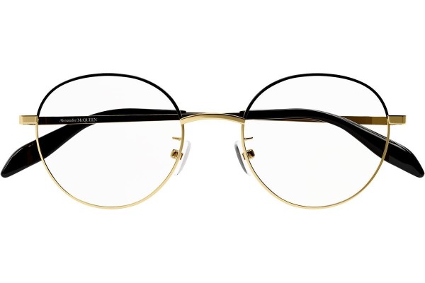 Okulary korekcyjne Alexander McQueen AM0369O 001 Okrągłe Złote