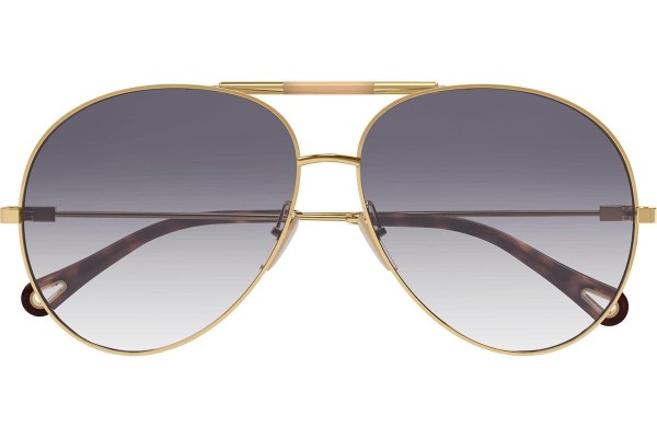Okulary przeciwsłoneczne Chloe CH0113S 001 Pilotki (Aviator) Złote