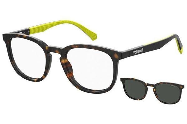 Okulary korekcyjne Polaroid Junior PLD8050/CS 086/M9 Polarized Kwadratowe Havana