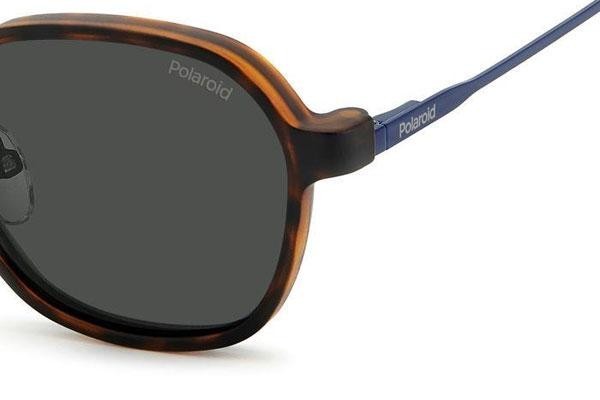 Okulary korekcyjne Polaroid PLD6184/CS PJP/M9 Polarized Kwadratowe Niebieskie