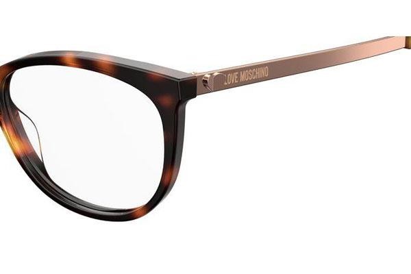 Okulary korekcyjne Love Moschino MOL534 086 Kocie oczy Havana