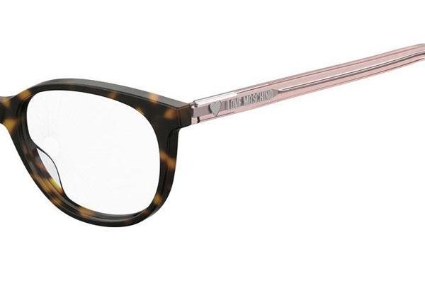 Okulary korekcyjne Love Moschino MOL543 086 Okrągłe Havana