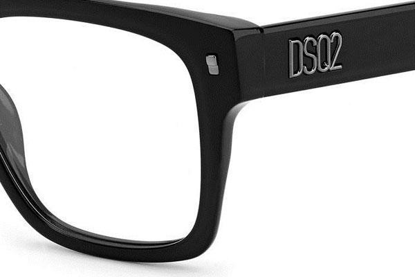 Okulary korekcyjne Dsquared2 D20037 ANS Kwadratowe Czarne