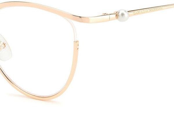 Okulary korekcyjne Carolina Herrera CH0007 DDB Kocie oczy Złote