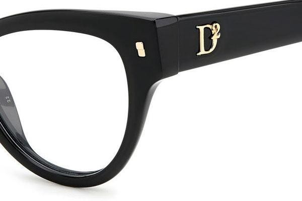 Okulary korekcyjne Dsquared2 D20070 807 Kocie oczy Czarne