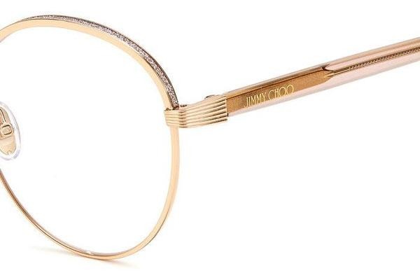 Okulary korekcyjne Jimmy Choo JC267/G DDB Okrągłe Złote