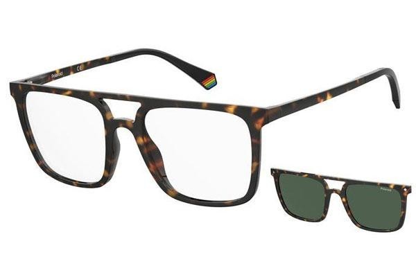 Okulary korekcyjne Polaroid PLD6166/CS 086/UC Polarized Kwadratowe Havana