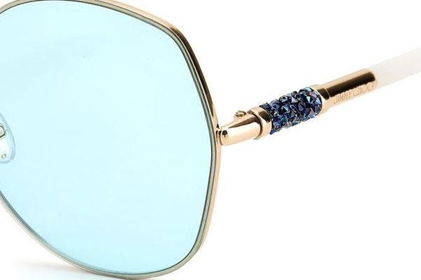 Okulary przeciwsłoneczne Jimmy Choo MELY/S 08C/1P Okrągłe Złote