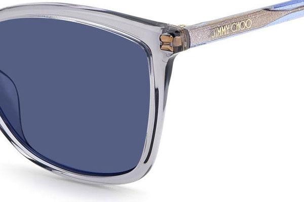 Okulary przeciwsłoneczne Jimmy Choo BA/G/S KB7/KU Kocie oczy Szare