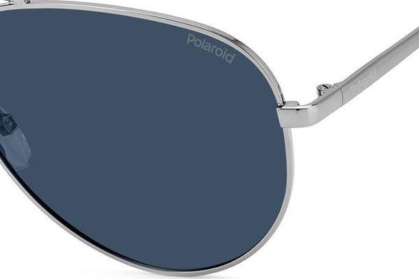 Okulary przeciwsłoneczne Polaroid PLD6012/N/NEW V84/C3 Polarized Pilotki (Aviator) Srebrne