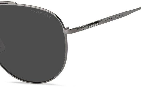 Okulary przeciwsłoneczne BOSS BOSS1296/F/S R80/M9 Polarized Pilotki (Aviator) Srebrne