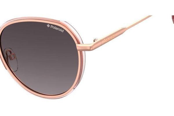 Слънчеви очила Polaroid PLD6114/S EYR/JR Polarized Заоблени Златна