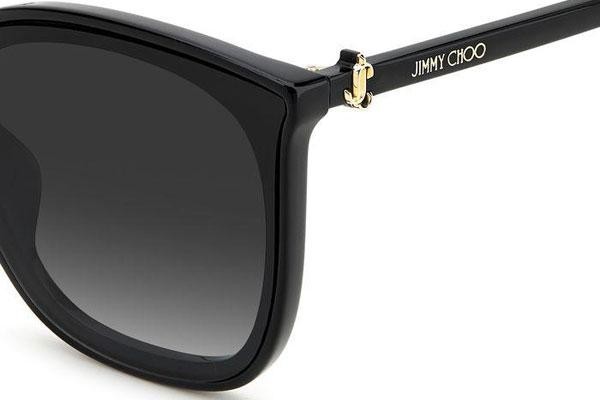 Okulary przeciwsłoneczne Jimmy Choo NETTAL/F/SK 807/9O Kwadratowe Czarne