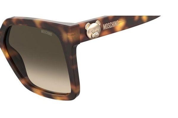 Okulary przeciwsłoneczne Moschino MOS123/S 05L/9K Kwadratowe Havana