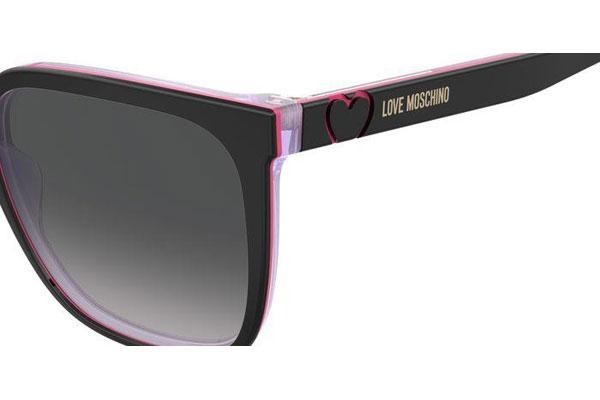 Okulary przeciwsłoneczne Love Moschino MOL044/S 807/9O Kwadratowe Czarne