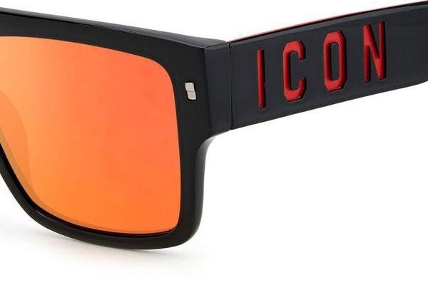 Solbriller Dsquared2 ICON0003/S OIT/UZ Flat Top Sort