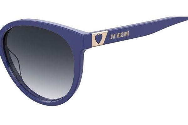 Okulary przeciwsłoneczne Love Moschino MOL041/S PJP/9O Okrągłe Niebieskie