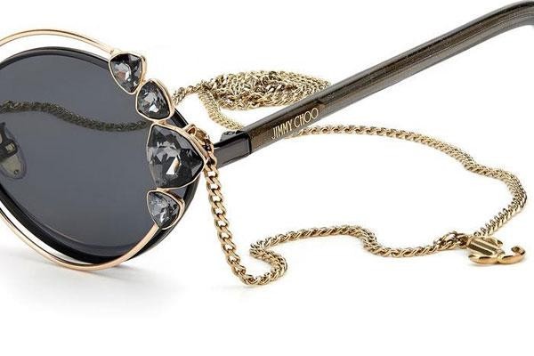 Okulary przeciwsłoneczne Jimmy Choo SHINE/S 2M2/IR Nieregularny Złote