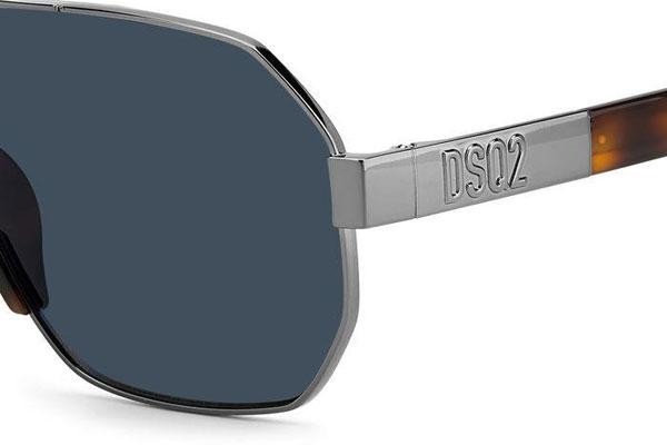 Okulary przeciwsłoneczne Dsquared2 D20028/S EKP/KU Pilotki (Aviator) Srebrne