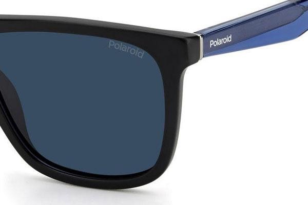 Okulary przeciwsłoneczne Polaroid PLD2102/S/X 0VK/C3 Polarized Kwadratowe Czarne