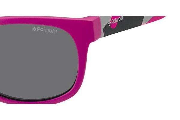 Okulary przeciwsłoneczne Polaroid Junior P0300 TCS/Y2 Polarized Kwadratowe Różowe