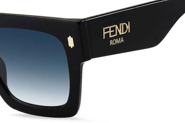 Okulary przeciwsłoneczne Fendi FF0457/G/S 807/08 Polarized Kwadratowe Czarne