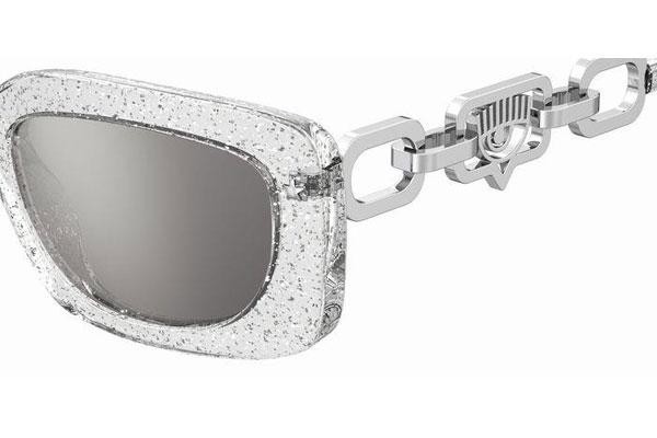 Okulary przeciwsłoneczne Chiara Ferragni CF7015/S MXV/T4 Prostokątne Przezroczyste
