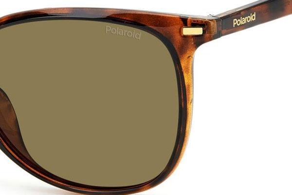 Okulary przeciwsłoneczne Polaroid PLD4125/G/S 086/SP Polarized Kwadratowe Havana
