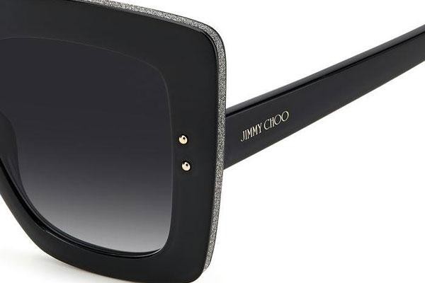 Okulary przeciwsłoneczne Jimmy Choo AURI/G/S 807/9O Kwadratowe Czarne