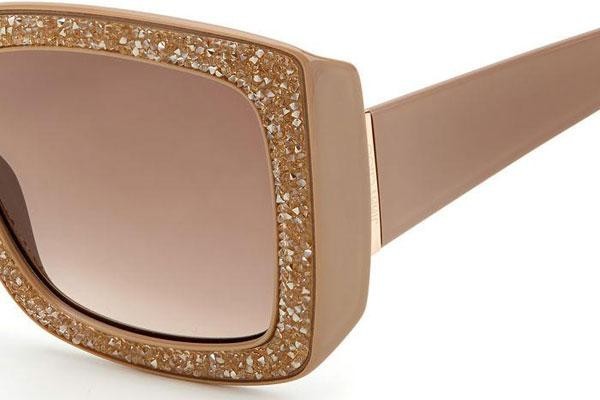 Okulary przeciwsłoneczne Jimmy Choo VIV/S FWM/HA Kwadratowe Beżowe