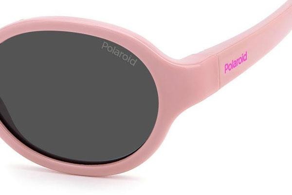 Napszemüvegek Polaroid Junior PLDK004/S 35J/M9 Polarized Ovális Rózsaszín