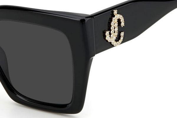 Okulary przeciwsłoneczne Jimmy Choo ELENI/G/S 807/IR Kwadratowe Czarne