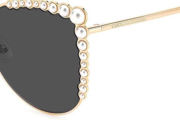 Ochelari de soare Carolina Herrera HER0076/S 000/IR Rotunzi Aurii