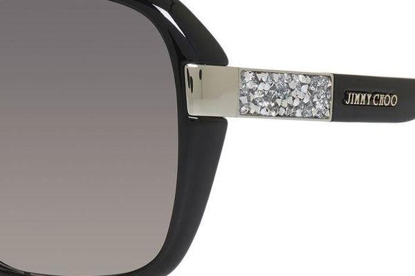 Okulary przeciwsłoneczne Jimmy Choo ALANA/S D28/EU Oversize Czarne