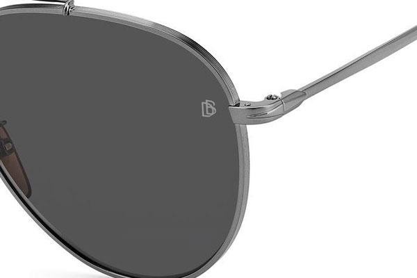 Okulary przeciwsłoneczne David Beckham DB1102/F/S KJ1/IR Pilotki (Aviator) Szare