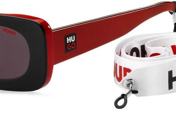Okulary przeciwsłoneczne HUGO HG1220/S OIT/AO Owalne Czarne
