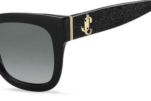Okulary przeciwsłoneczne Jimmy Choo JAN/S DXF/9O Kwadratowe Czarne