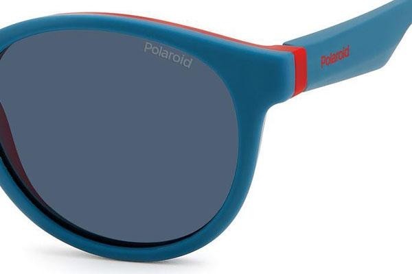 Zonnebril Polaroid Junior PLD8048/S CLP/C3 Polarized Ronde Blauw