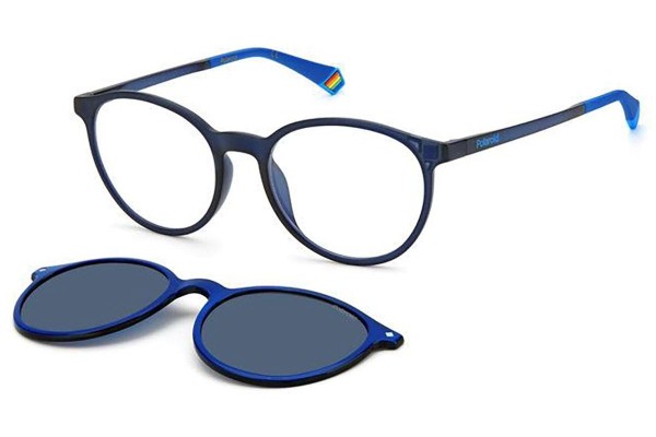 Okulary korekcyjne Polaroid PLD6137/CS PJP/C3 Polarized Okrągłe Niebieskie