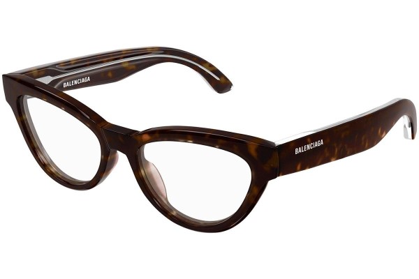 Okulary korekcyjne Balenciaga BB0241O 002 Kocie oczy Havana