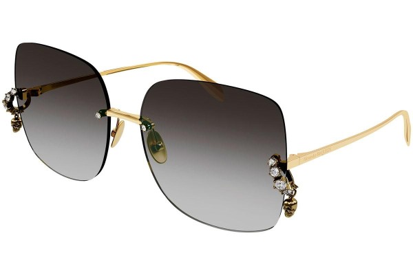 Okulary przeciwsłoneczne Alexander McQueen AM0390S 001 Oversize Złote