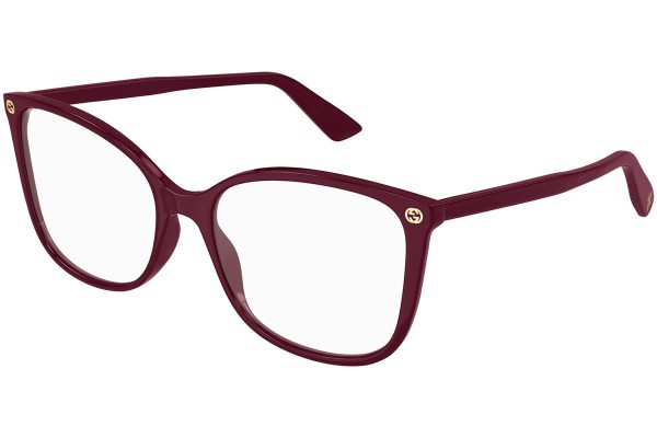 Okulary korekcyjne Gucci GG0026O 012 Kocie oczy Czerwone
