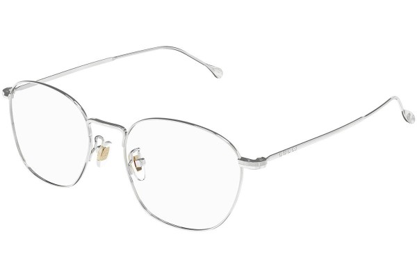 Okulary korekcyjne Gucci GG1186O 004 Okrągłe Srebrne